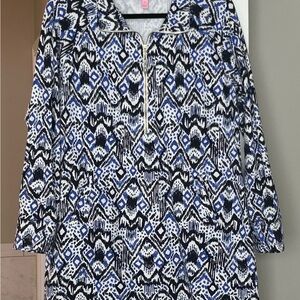 Lilly Pulitzer Navy Blue, blue & white Dress